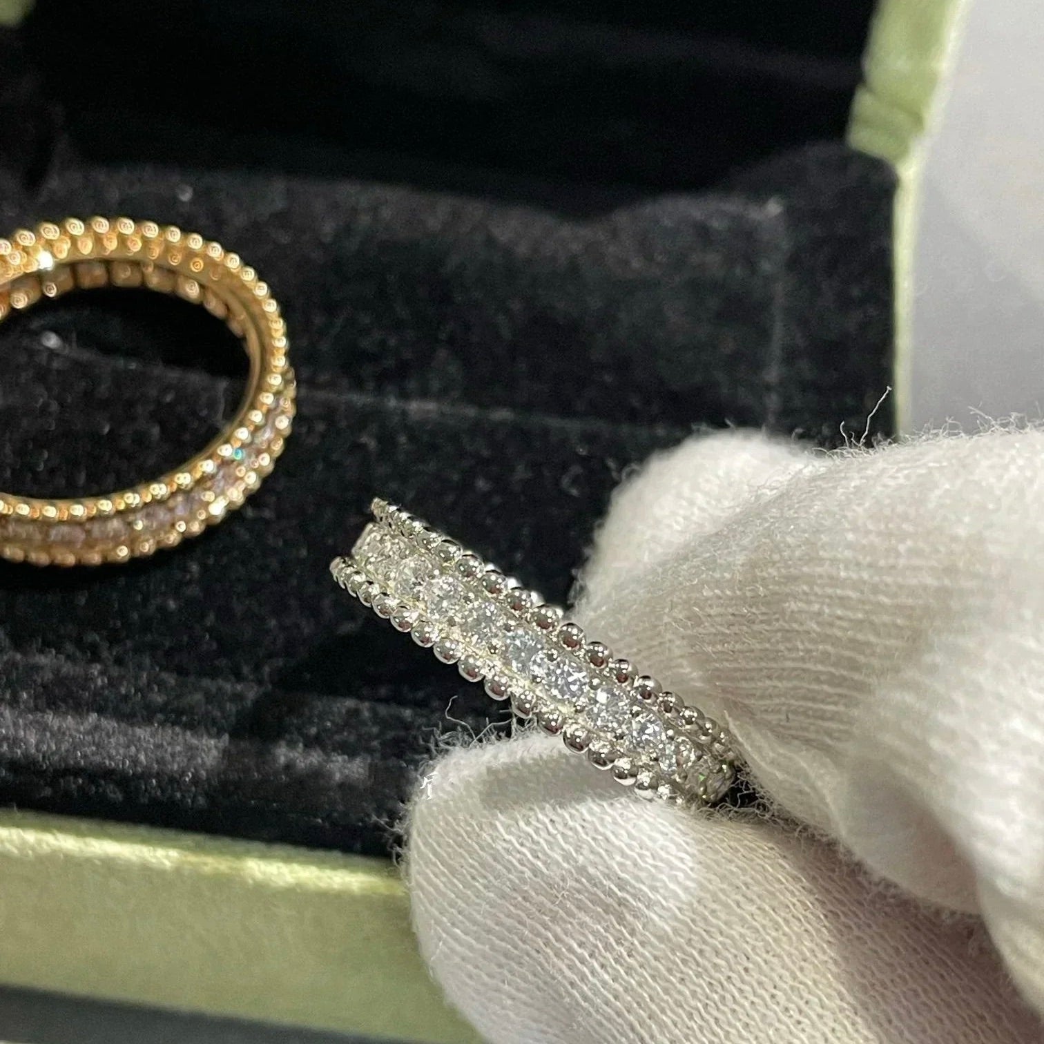 VCA PERLEE DIAMOND ROSE GOLD RING