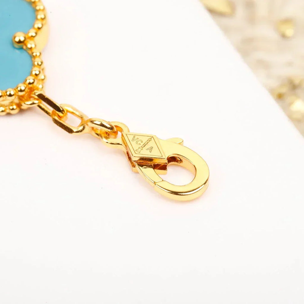 VCA CLOVER 5 MOTIF TURQUOISE BRACELET COLLECTION