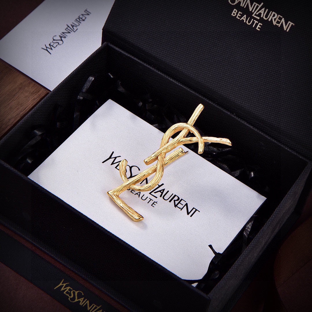 18K YSL Vintage Brooch